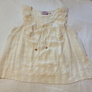 Juicy Couture Cream and Gold Top